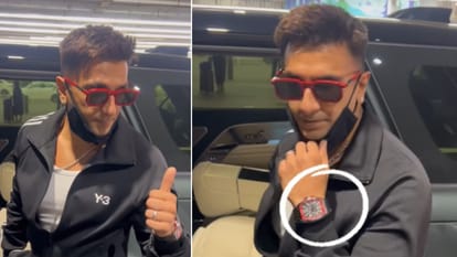 dhurandhar actor ranveer singh new look at airport do you wanna know his watch price