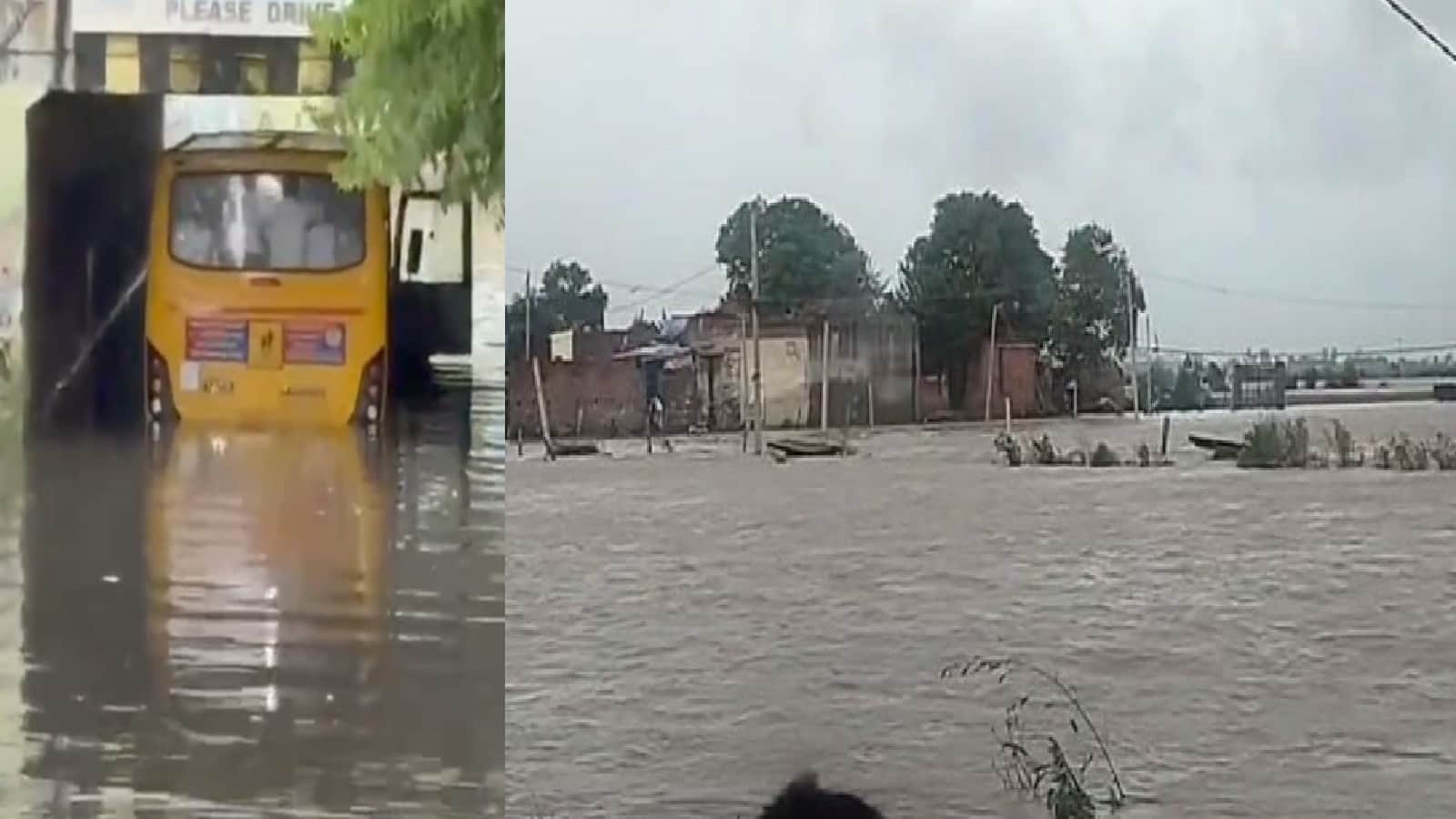 Haryana Floods Heavy Rain Wreaks Havoc in Ambala Bhuna Houses Submerged Embankment Breaks in Ladwa