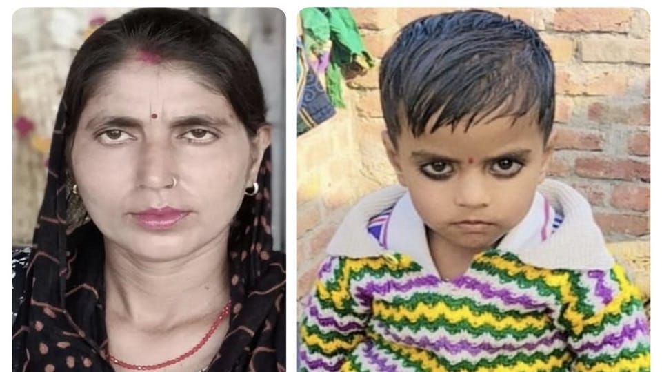 Bijnor: Seven year old son and mother crushed to death by crane, accident happened in front of father