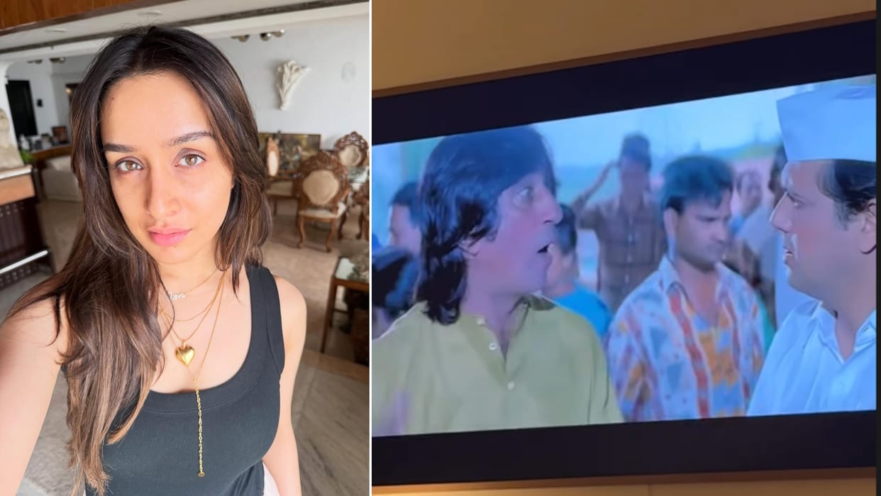 bollywood actress Shraddha Kapoor watch Hero No 1 with dad Shakti Kapoor to celebrate baapu birthday