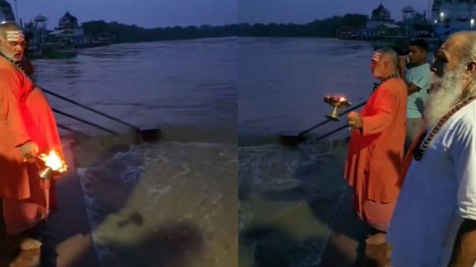 bateshwar kalindi Yamuna water brahmlal temple flood threat