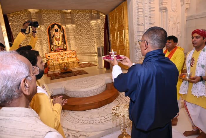 Prime Minister of Bhutan Tshering Tobgay in ayodhya.
