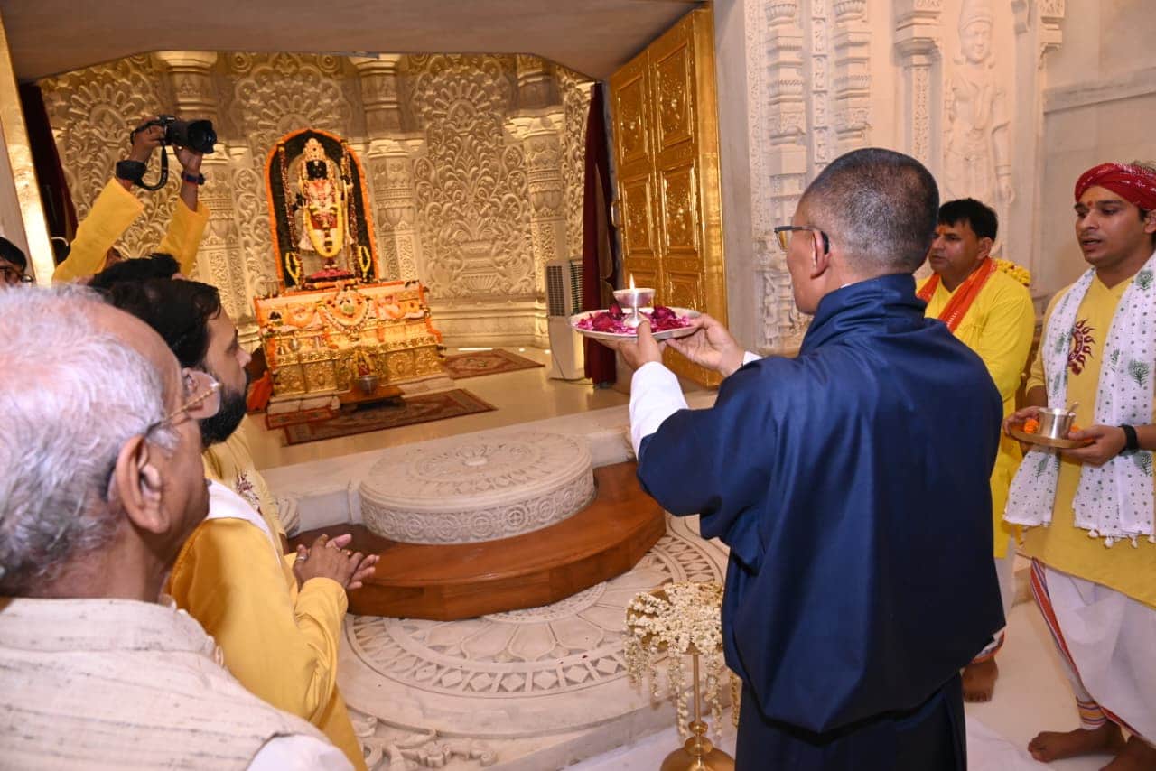 Prime Minister of Bhutan Tshering Tobgay in ayodhya.