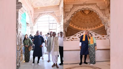 Prime Minister of Bhutan Tshering Tobgay in ayodhya.