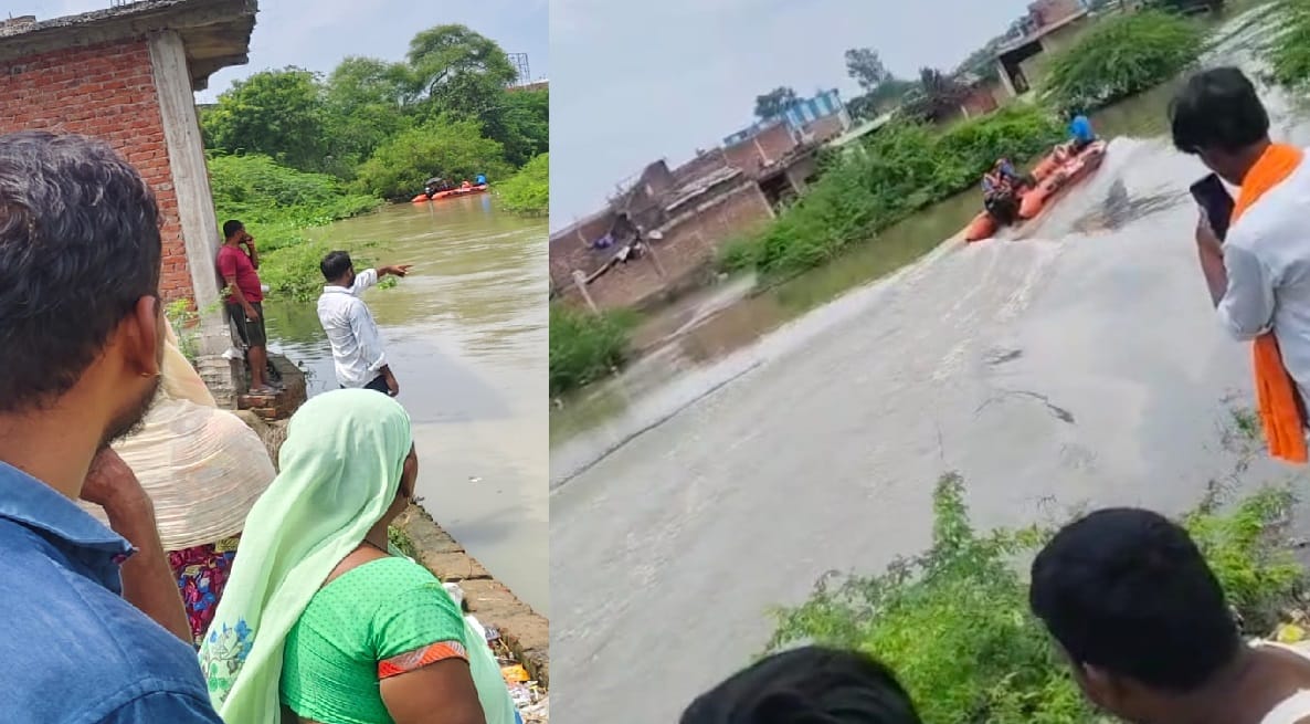 Kanpur After an argument the son jumped into the drain father also jumped police and divers engaged in search