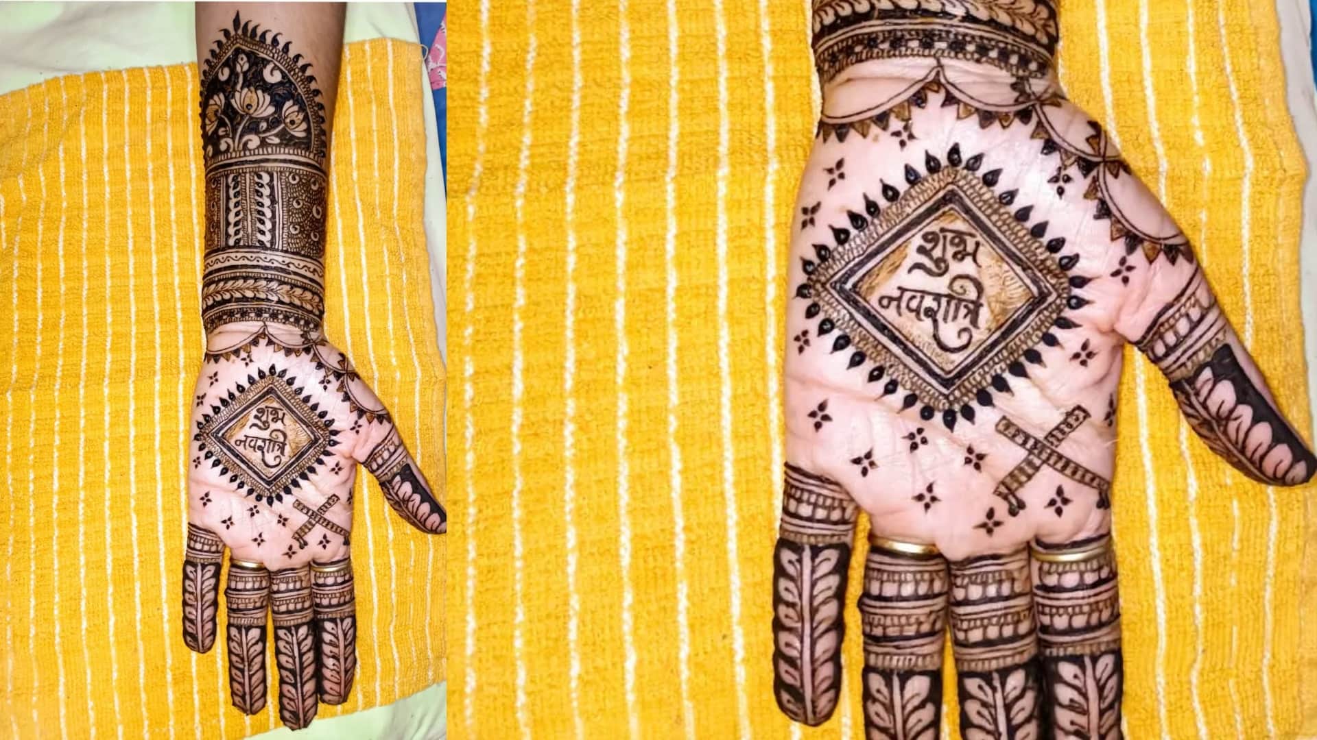 Shardiya Navratri 2025 Mehndi Design For Navratri Try Latest Simple Mehndi Ideas