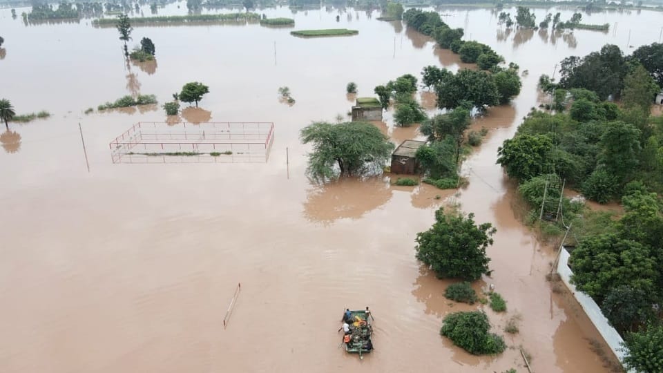 Ghaggar caused havoc in Ghanaur area in Patiala