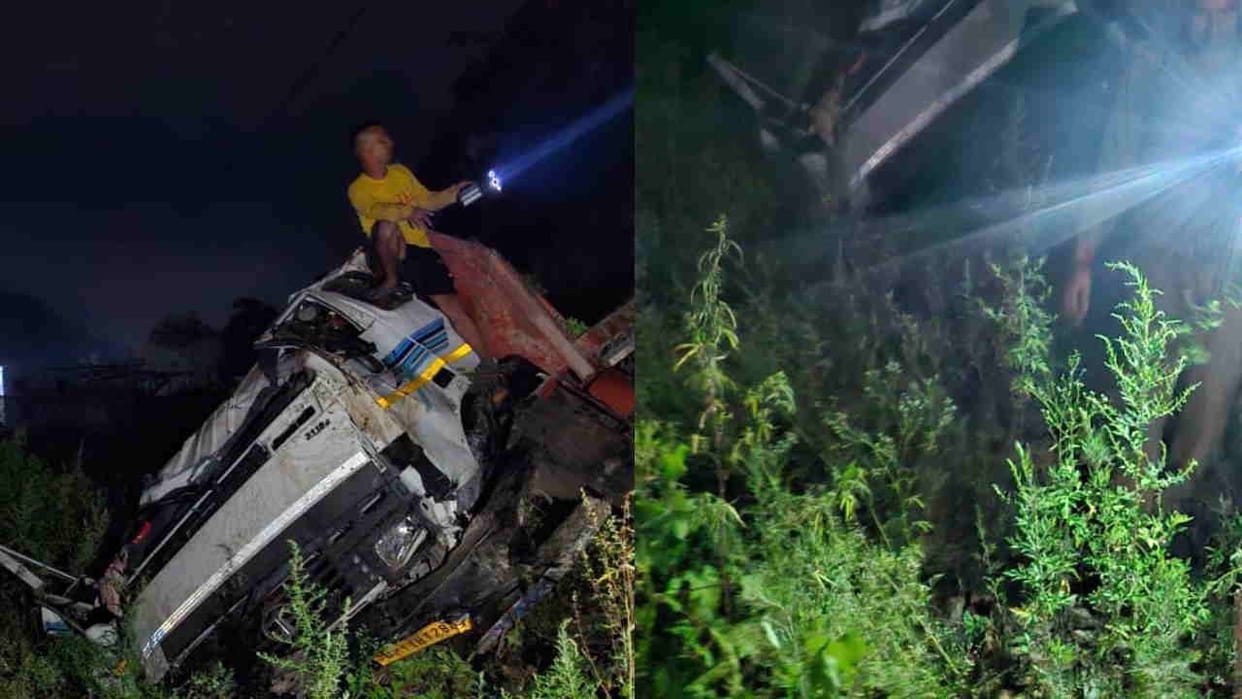 Truck plunged into a ravine in Kaleeswar Karanprayag killing driver and injuring one other person