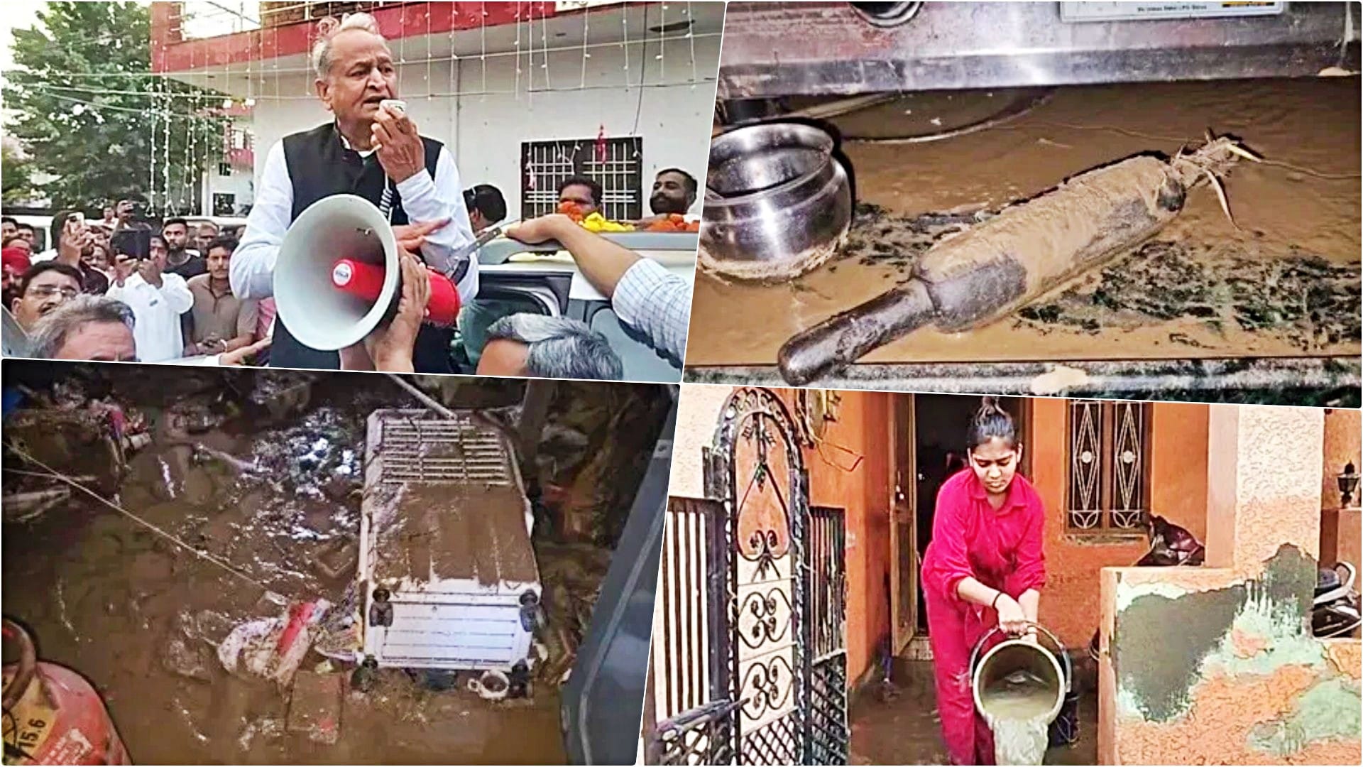 अजमेर में पूर्व सीएम गहलोत ने बाढ़ प्रभावित क्षेत्रों का लिया जायजा