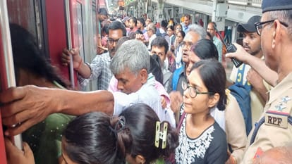 After PET, crowd gathered at junction and roadways bus station, there was jostling to board the train