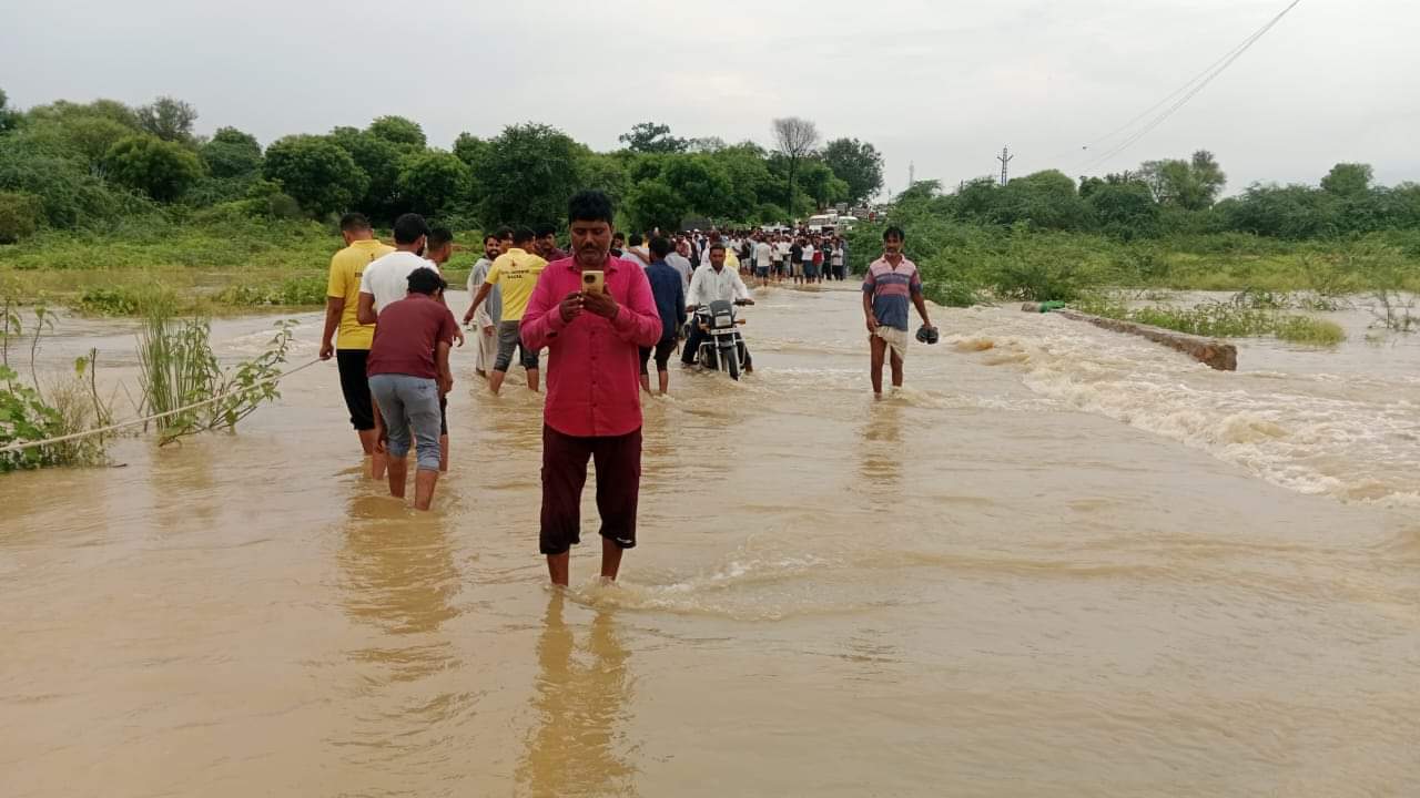 राजस्थान में भारी बारिश