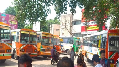 After PET, crowd gathered at junction and roadways bus station, there was jostling to board the train