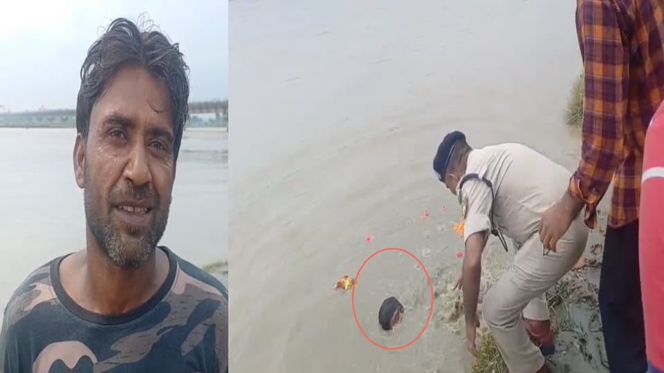 Youth Nearly Drowns During Ganesh Idol Immersion in Baghpat, Haryana Police Officer Saves Life