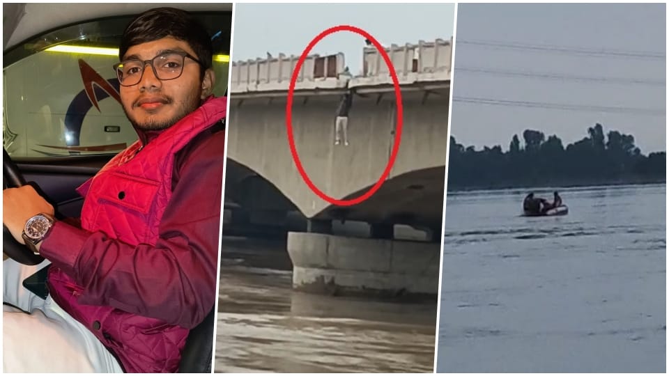 Student Himanshu jumped into the Yamuna river located on the UP-Haryana border, video went viral