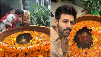 Kartik Aaryan pet Katori Missing Ganpati Bappa after Ganesh Visarjan Festival actor shares adorable video