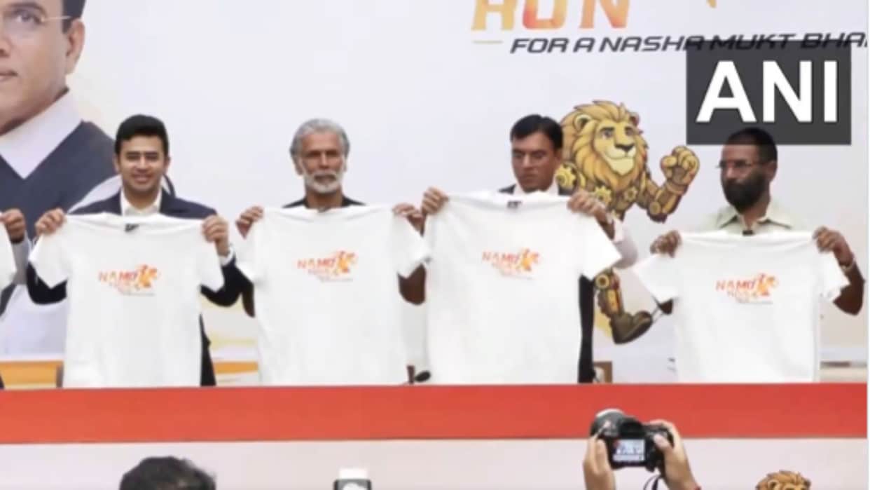 PM Modi birthday Namo Yuva Run by bjym tejasvi surya Minister mansukh says confluence of fitness awareness