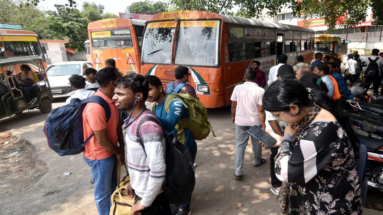 Trains and buses full with PET candidates, special train had to be run