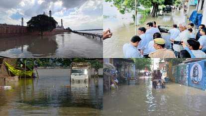 आगरा में बाढ़ की तस्वीरें