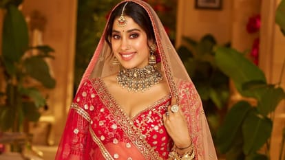 sunny sanskari ki tulsi kumari actress janhvi kapoor bridal look goes viral on social media see fans reaction