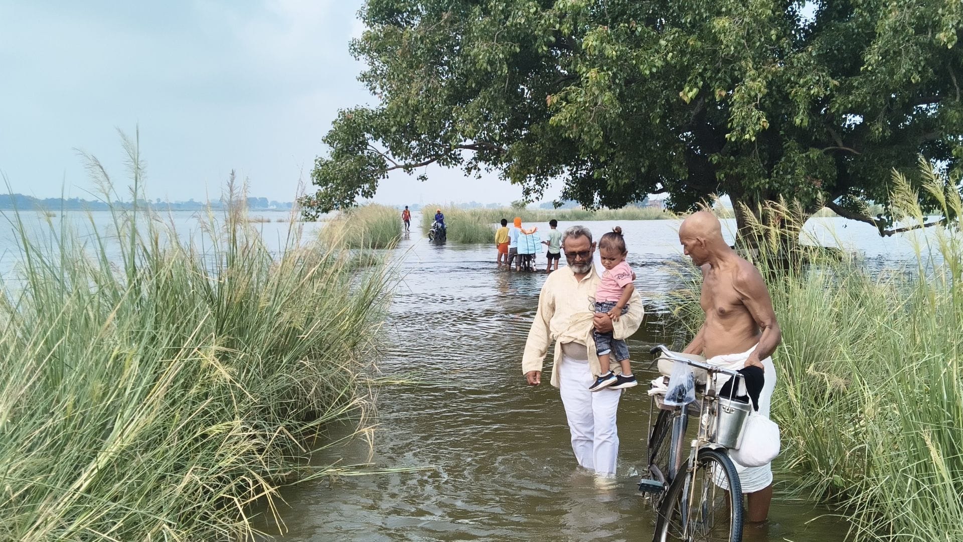 Flood Alert Seven houses washed away again in Ballia water entered inhabited area 30 villages make islands