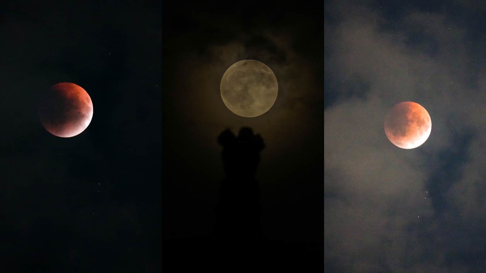 Lunar Eclipse Photos Blood Moon seen across India Chandra Grahan 2025 Earth shadow on moon know details