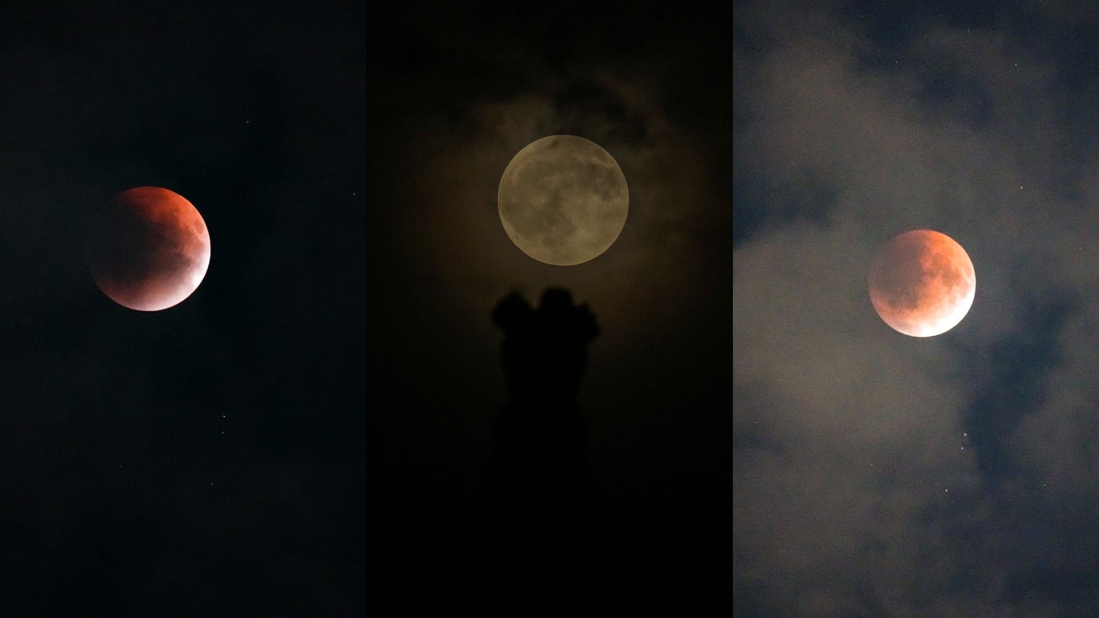 Lunar Eclipse Photos Blood Moon seen across India Chandra Grahan 2025 Earth shadow on moon know details