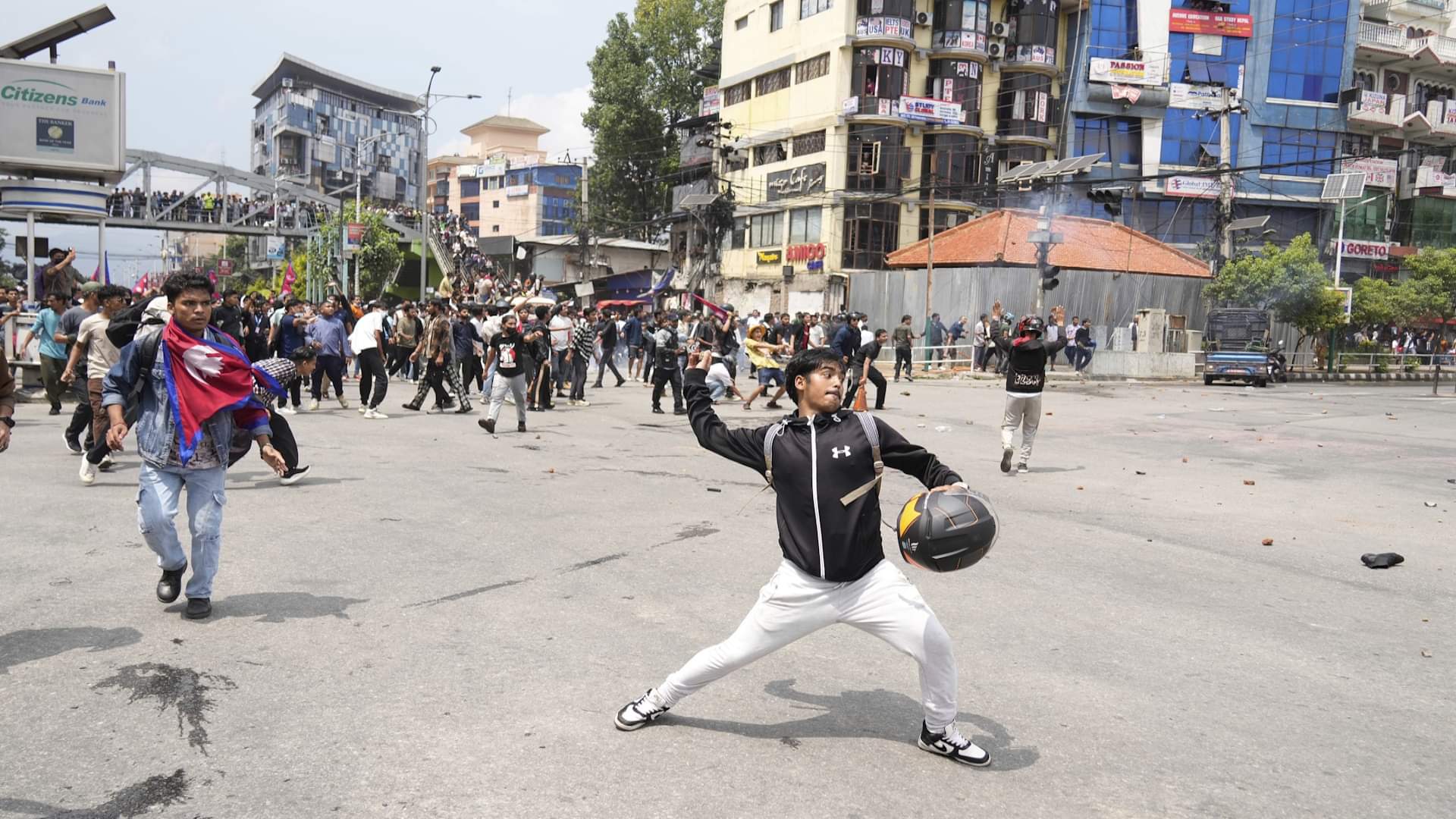 Gen Z protest A clash erupts in napal's many cities Kathmandu over a ban on Social Media