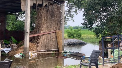Punjab border village Kotli Khehra Ravi flood took away everything houses and fields got submerged