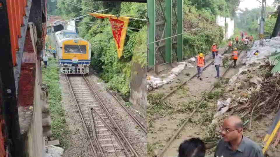 Haridwar News Landslide near Kali Mandir tunnel; debris on railway tracks halt train traffic