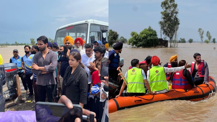 Sonu sood reached to punjab to help flood affected people