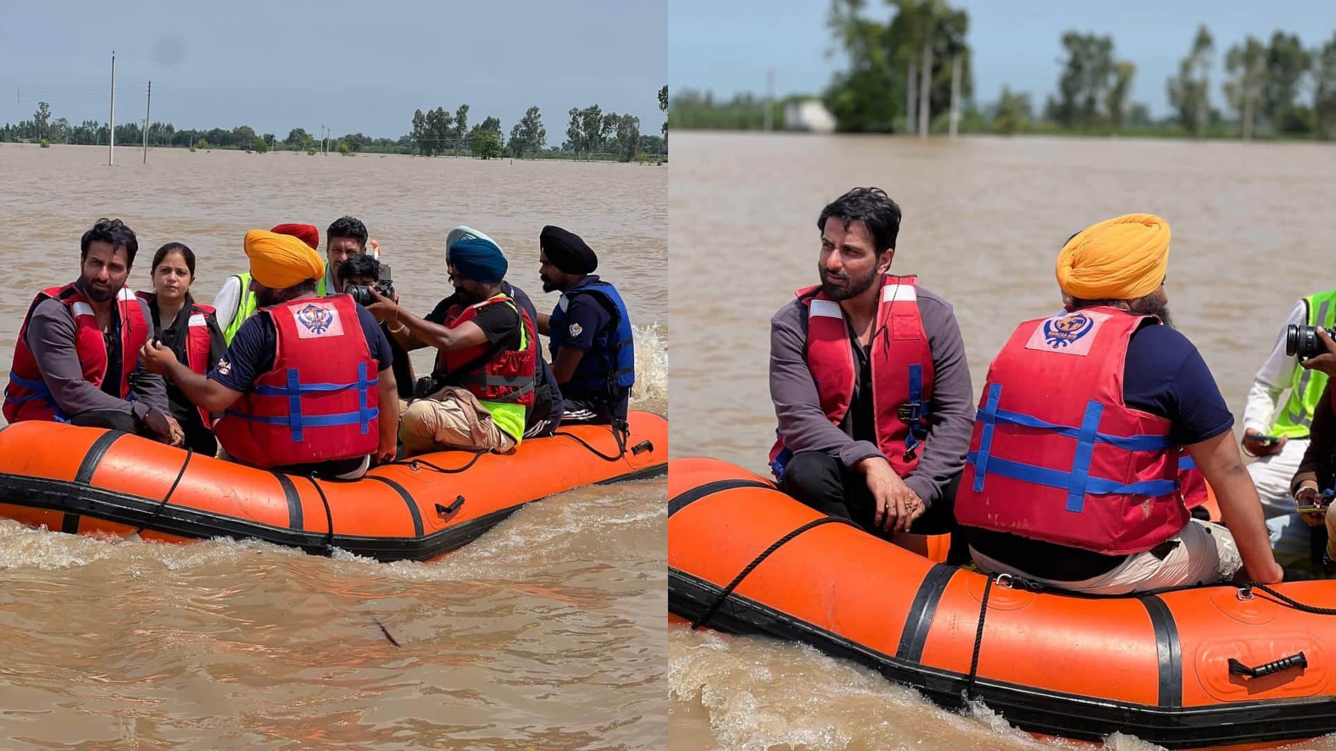 Sonu sood reached to punjab to help flood affected people