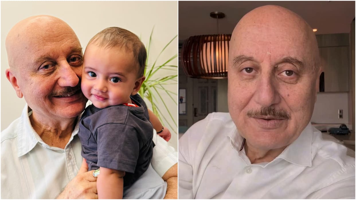 Anupam Kher Shares A Cute Video With His Grandson Nirvair Interacting With Little One