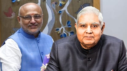 जगदीप धनखड़ ने सीपी राधाकृष्णन की जीत पर दी बधाई