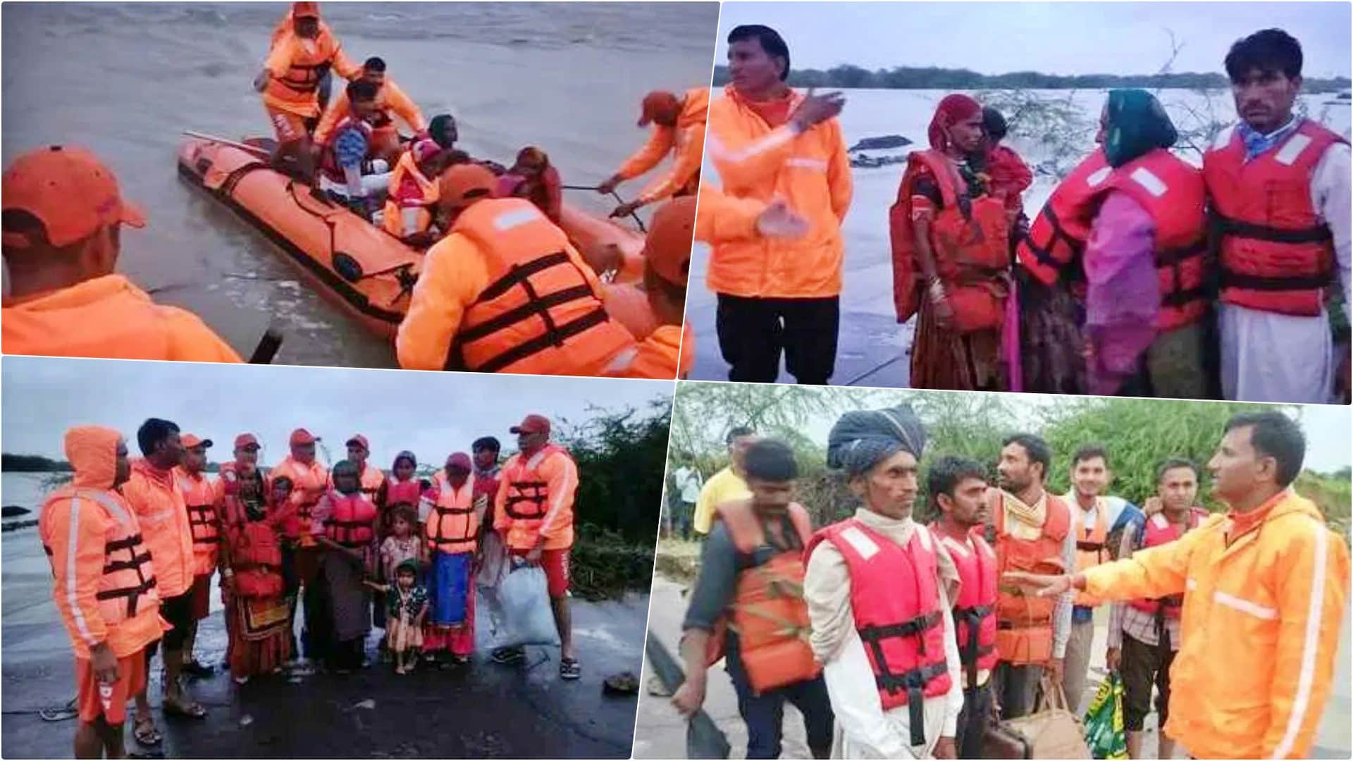 Jalore Flood: NDRF rescued 23 people trapped in Luni river, children men including pregnant woman were rescued