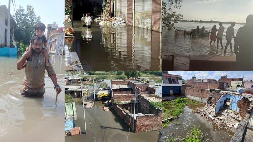Yamuna wreaked havoc in Mathura-Vrindavan house collapsed eight buffaloes died all schools up to 12th closed