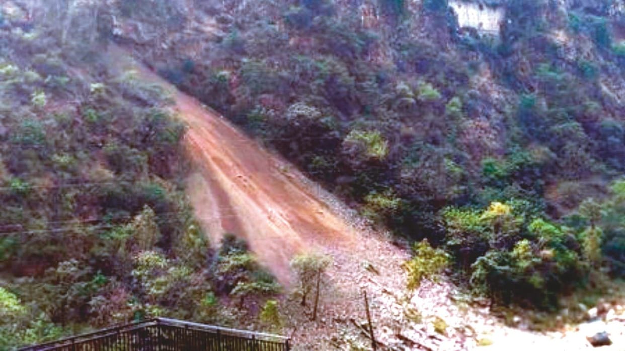 Himachal Mountains were dug up and the material of destruction was dumped on the banks of rivers and streams
