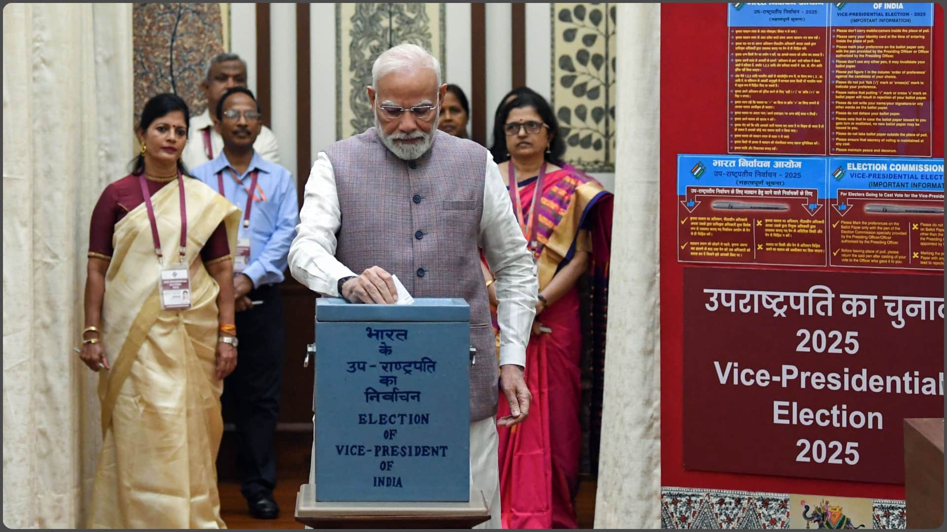 Vice President Election 2025, NDA CP Radhakrishnan, India Block B Sudershan Reddy, VP Election in Pictures