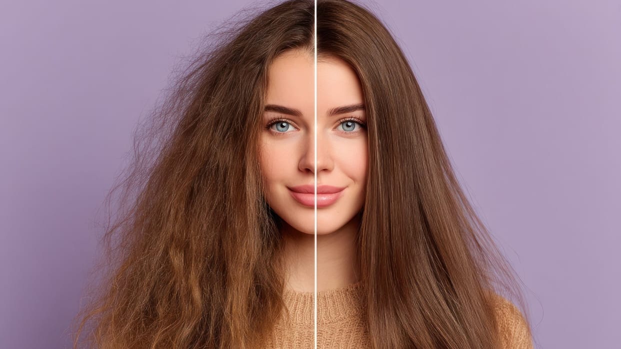 homemade hair mask for remove fizziness in hindi