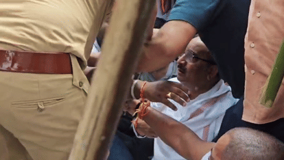 Congress leader Rahul gandhi in Raebareli for two days visit.