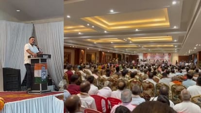 Congress leader Rahul gandhi in Raebareli for two days visit.