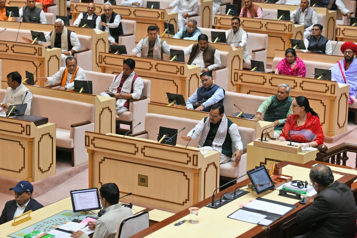 Rajasthan Assembly: Row Over Surveillance Cameras; CM Sharma Slams Congress for 'Cheap Publicity Stunt'