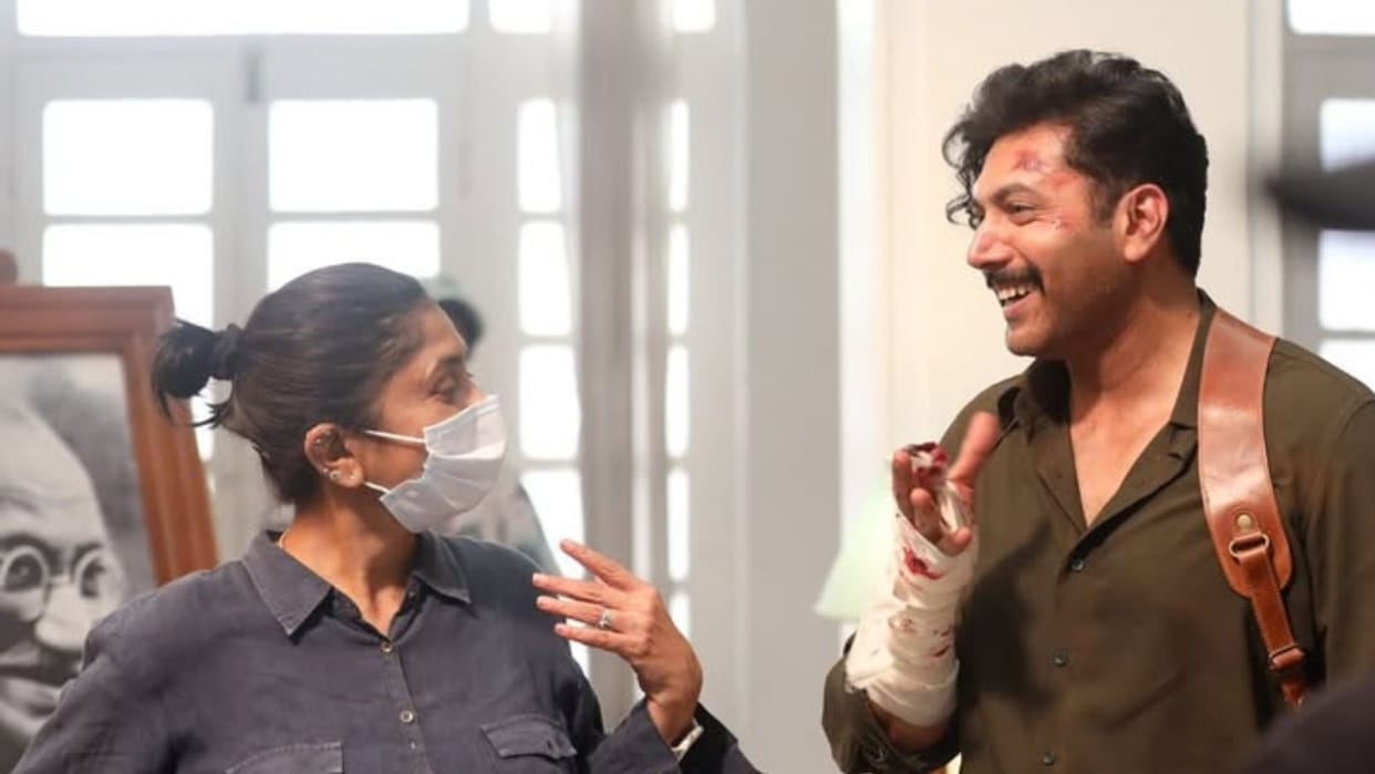S J Suryah director of Parasakthi film Sudha Kongara celebrate ravi mohan 45th happy birthday