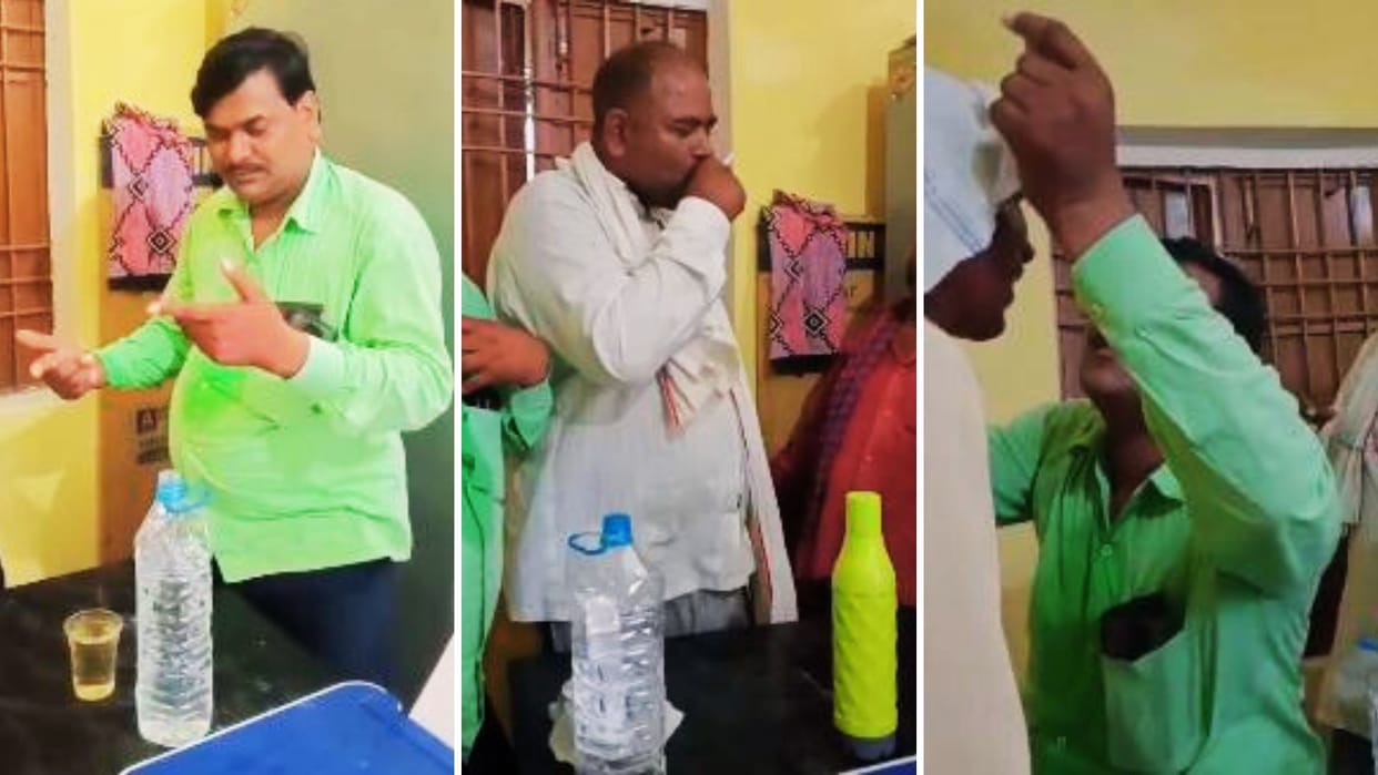 Dancing while drinking alcohol in Panchayat office notice issued to four BEO and ADO conducted investigation