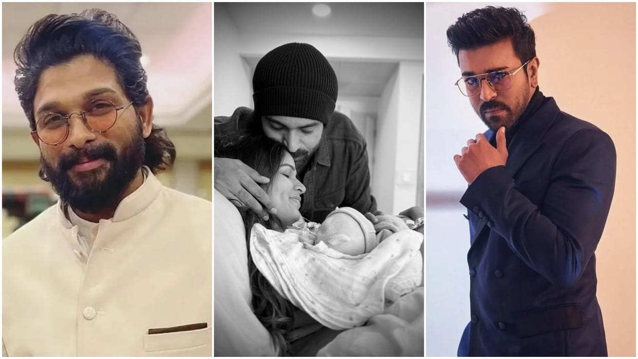 Allu arjun and ram charan congratulates to varun tej and lavanya tripathi for welcoming baby boy