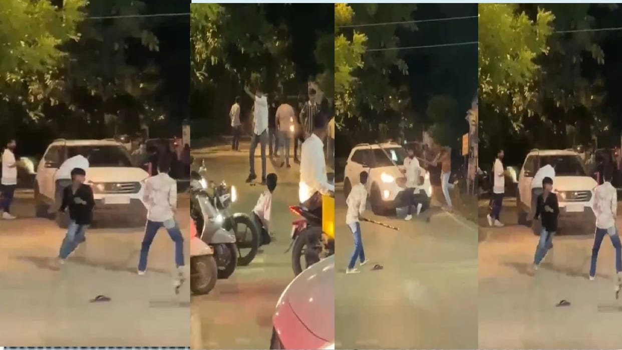 CG Crime News: Gang war between two groups, fought with sticks and rods, See here video