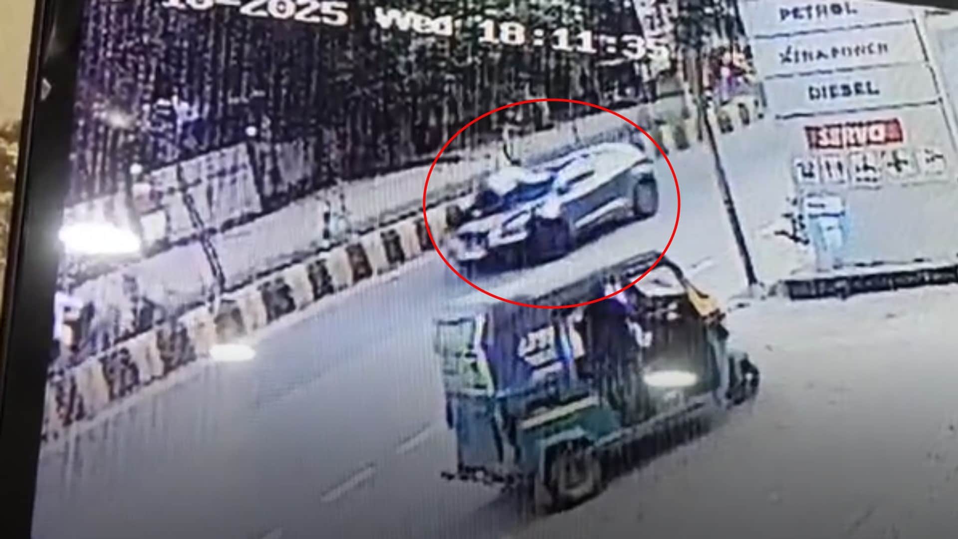 In Gwalior, a minor car driver dragged a policeman by hanging him on the bonnet and hit several people