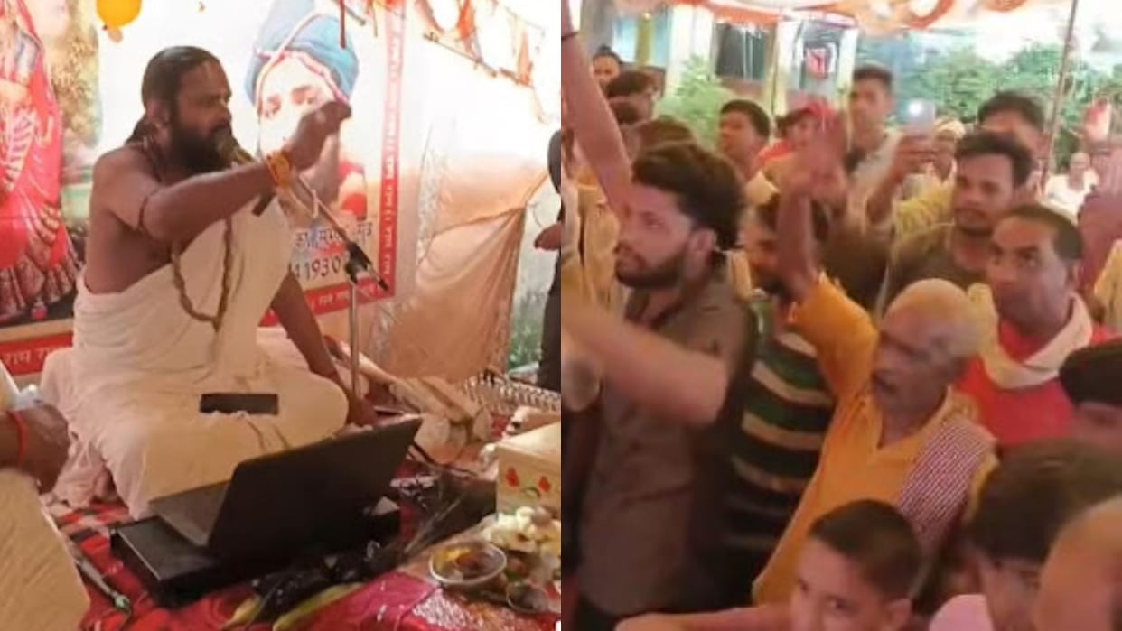 Paras Maurya accused of concealing his identity while conducting bhagwat katha in lakhimpur kheri