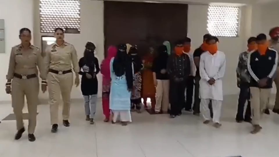 Moga police raided two hotels eight women and six men arrested