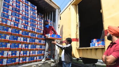 Kashmiri apples will no longer be stuck on the way, two parcel vans started from Budgam to Delhi