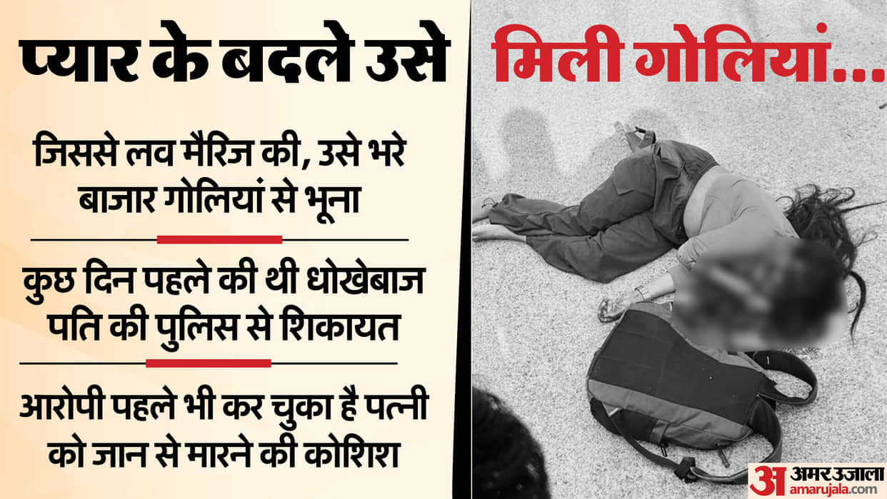 Treacherous husband's horrific act: Shot bullets on wife's face, pointed pistol at police